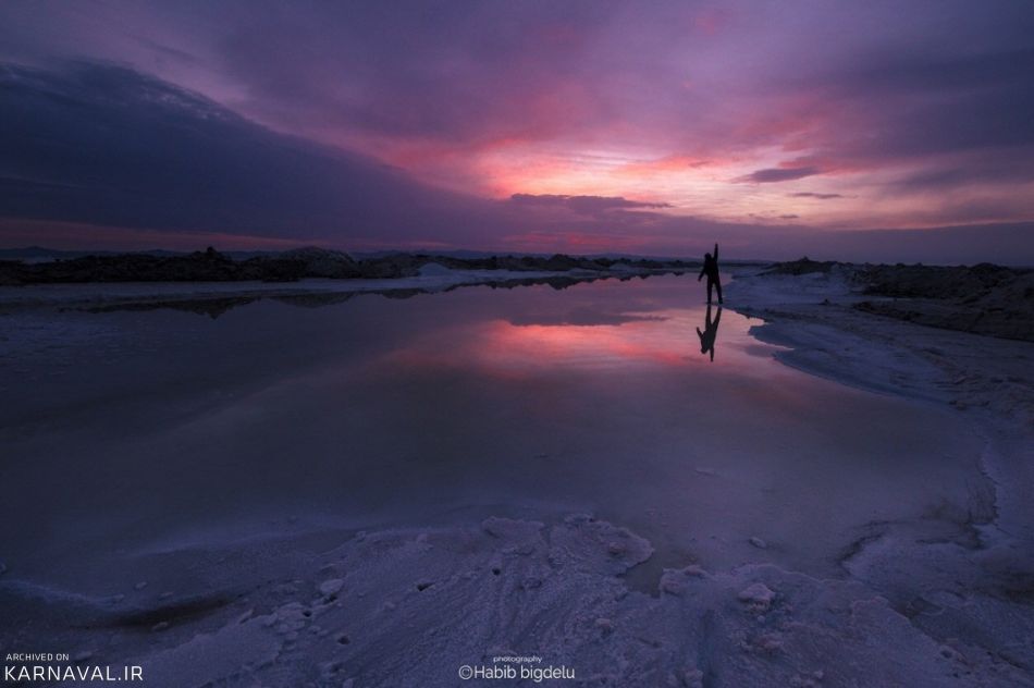 دریاچه نمک قم؛  یک جاذبه جالب و خاص