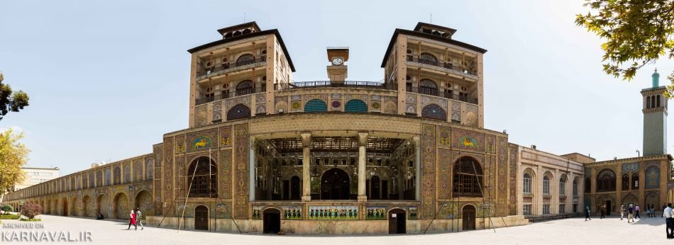 کاخ گلستان، تهران;  پرده ای از داستان ها در مورد پادشاهان و رویدادهای تاریخی