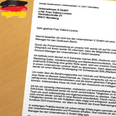 نحوه نوشتن نامه پوششی برای سفارت آلمان