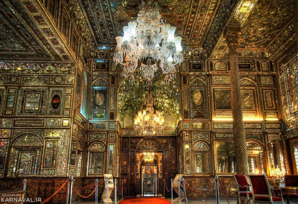 کاخ گلستان، تهران;  پرده ای از داستان ها در مورد پادشاهان و رویدادهای تاریخی